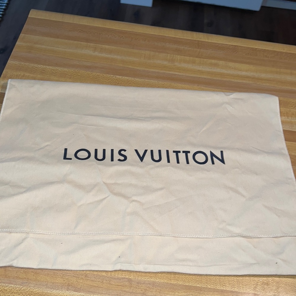 Louis Vuitton dust bag, purse.